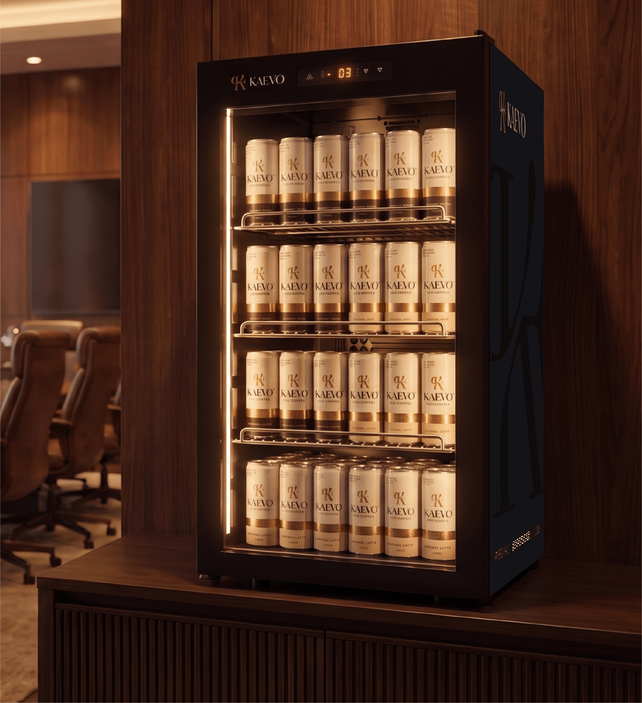 KAEVO corporate refrigerator in a boardroom